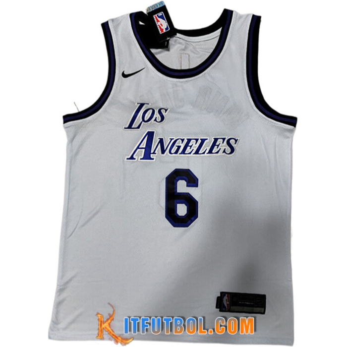 Camisetas Los Angeles Lakers (KING JAMES #6) 2022/23 Blanco