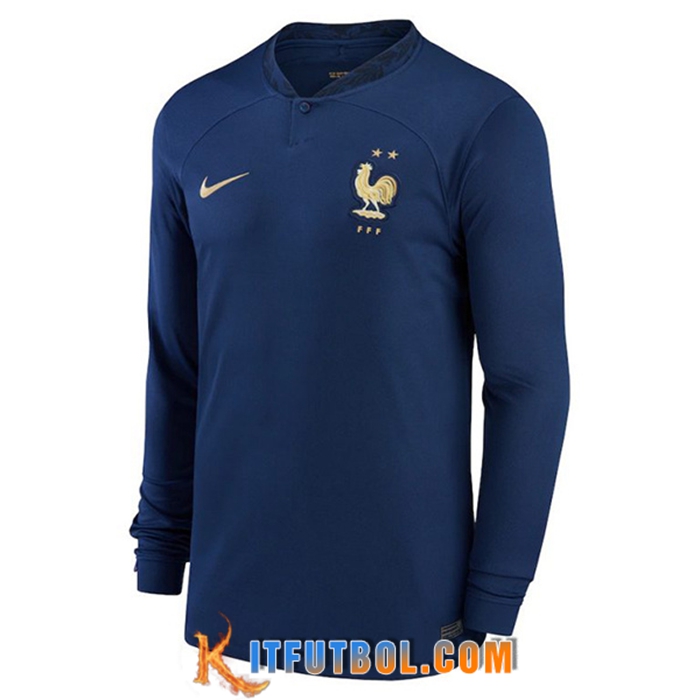 Nueva Camiseta Equipo Nacional Francia Primera Manga Larga 2022/2023