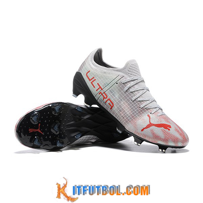 PUMA Botas De Fútbol Ultra 1.4 Instinct FG Gris/Rojo