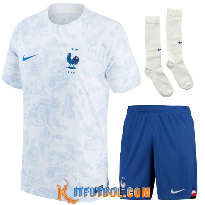 Camisetas De Futbol Francia Segunda (Cortos + Calcetines) 2022/2023