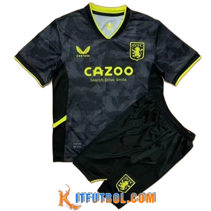 Nueva Camisetas De Futbol Aston Villa Ninos Tercera 2022/2023