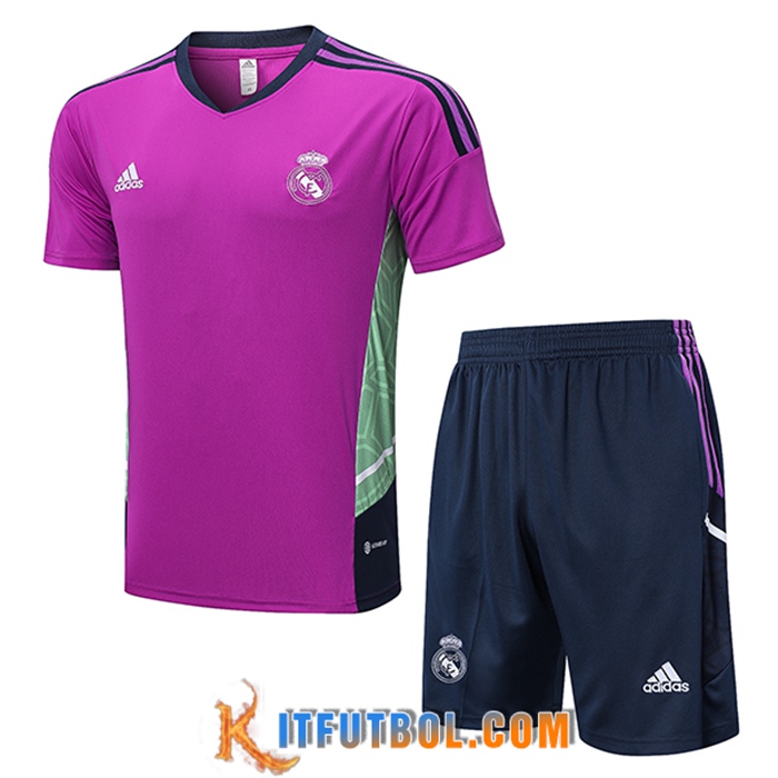 Camiseta Entrenamiento + Cortos Real Madrid Violeta 2022/2023