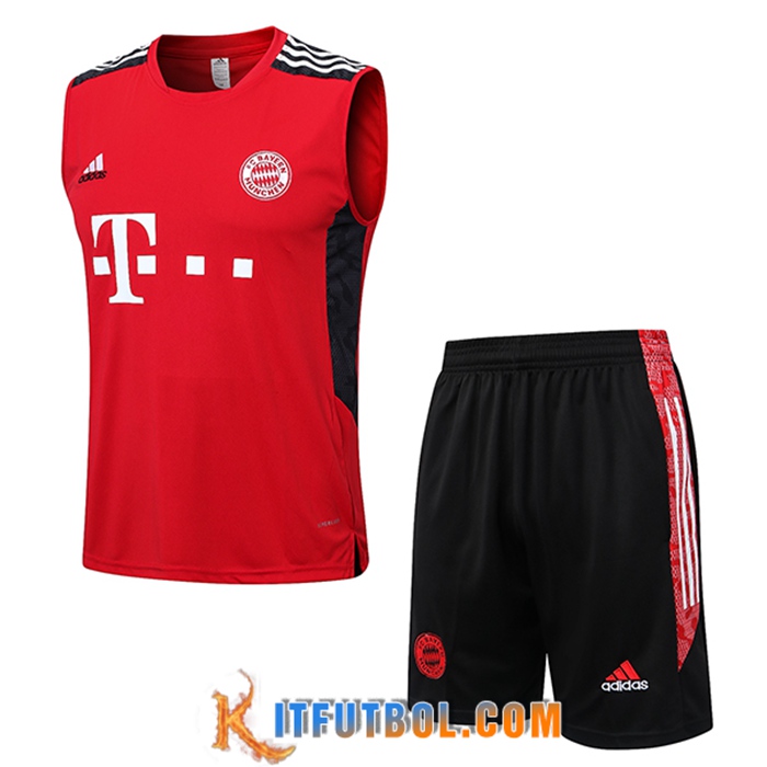 Camiseta Entrenamiento + Cortos Bayern Munich Rojo 2022/2023