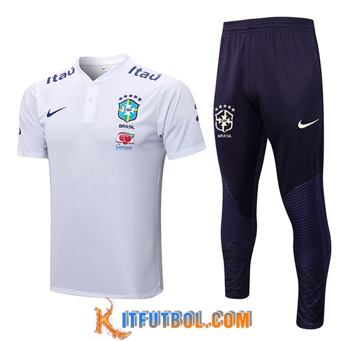 Camiseta Polo Brasil Blanco 2022/2023