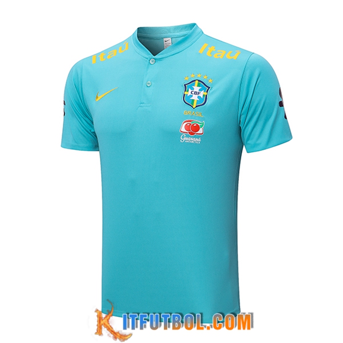 Camiseta Polo Brasil Azul Claro 2022/2023