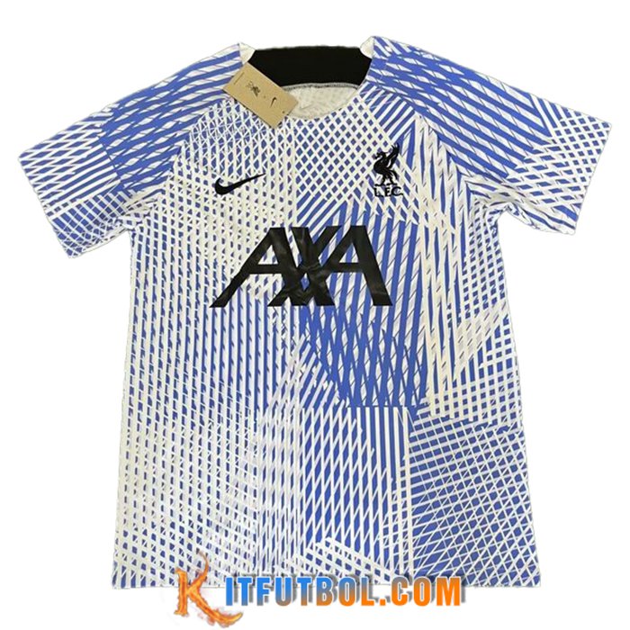 Camiseta Entrenamiento FC Liverpool Azul/Blanco 2022/2023