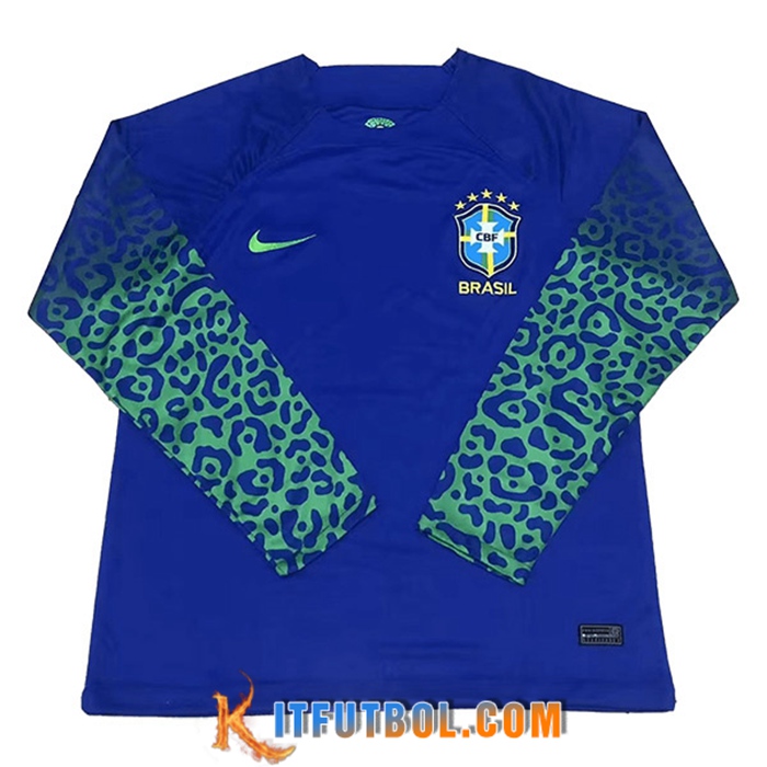 Nueva Camiseta Equipo Nacional Brasil Segunda Manga Larga 2022/2023