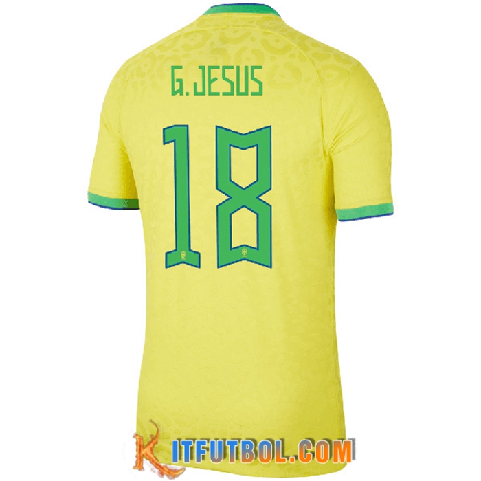 Camiseta Equipo Nacional Brasil (G.JESUS #18) 2022/2023 Primera