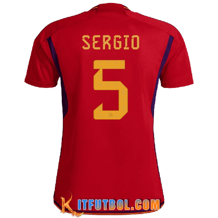 Camiseta Equipo Nacional España (SERGIO #5) 2022/2023 Primera