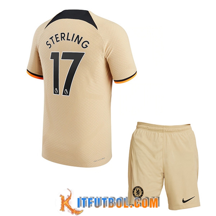 Camisetas De Futbol Chelsea (STERLING #17) Ninos Tercera 2022/2023
