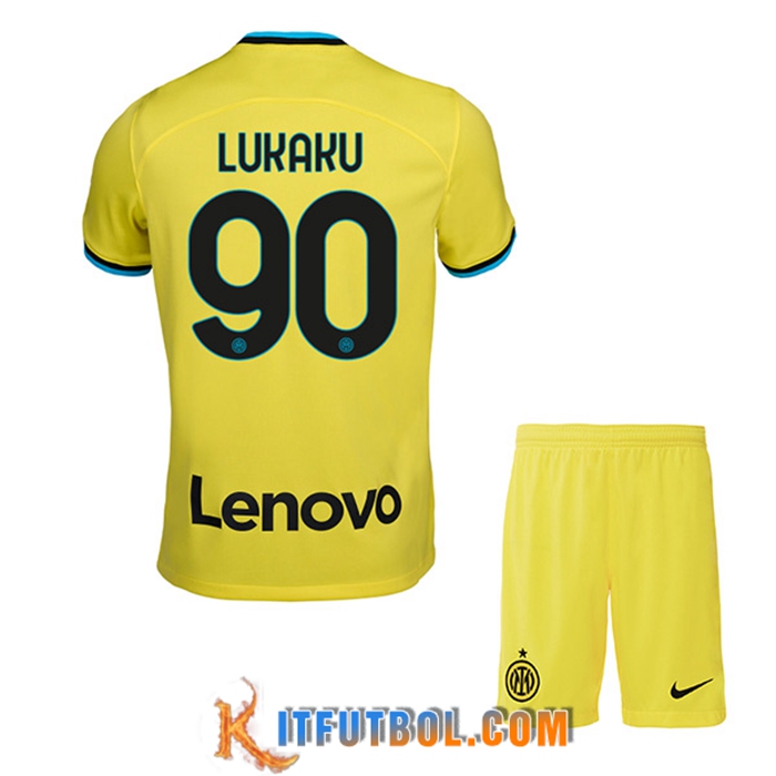 Camisetas De Futbol Inter Milan (LUKAKU #90) Ninos Segunda 2022/2023