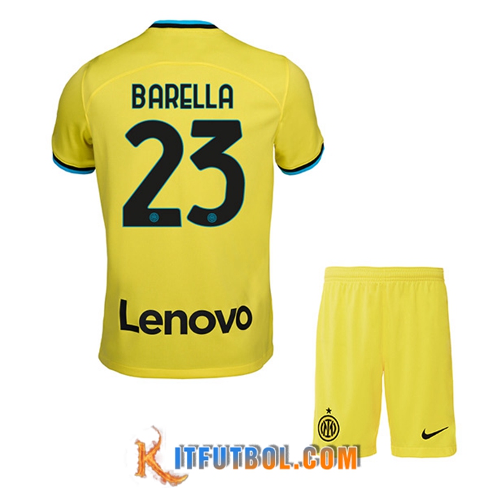 Camisetas De Futbol Inter Milan (BARELLA #23) Ninos Segunda 2022/2023
