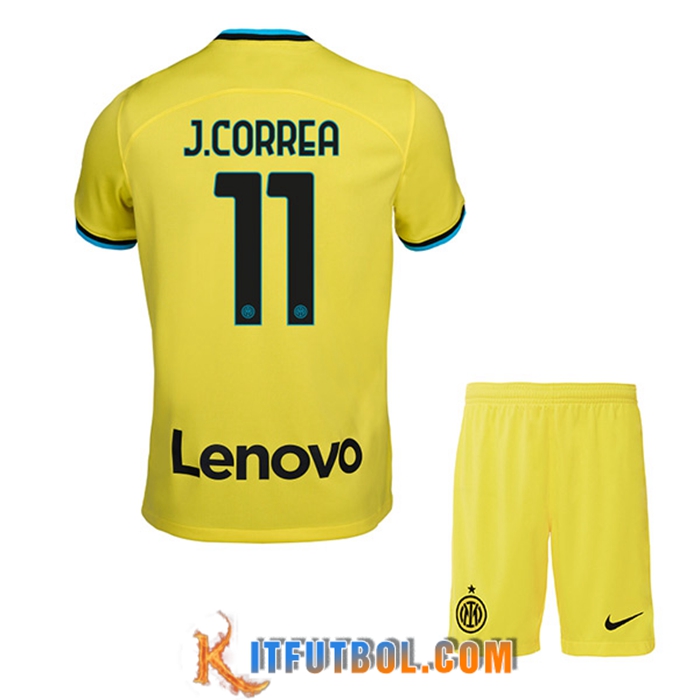 Camisetas De Futbol Inter Milan (J.CORREA #11) Ninos Segunda 2022/2023