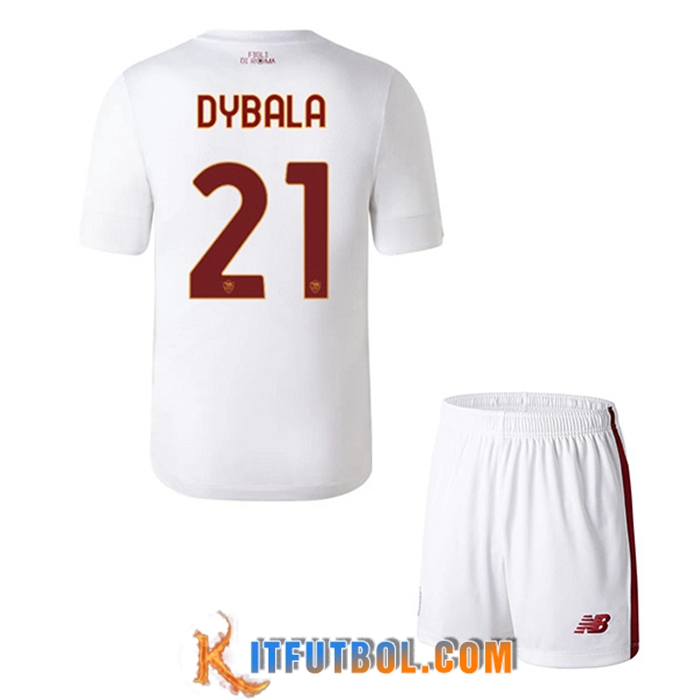 Camisetas De Futbol AS Roma (DYBALA #21) Ninos Segunda 2022/2023