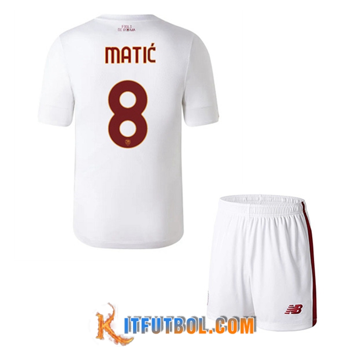 Camisetas De Futbol AS Roma (MATIĆ #8) Ninos Segunda 2022/2023