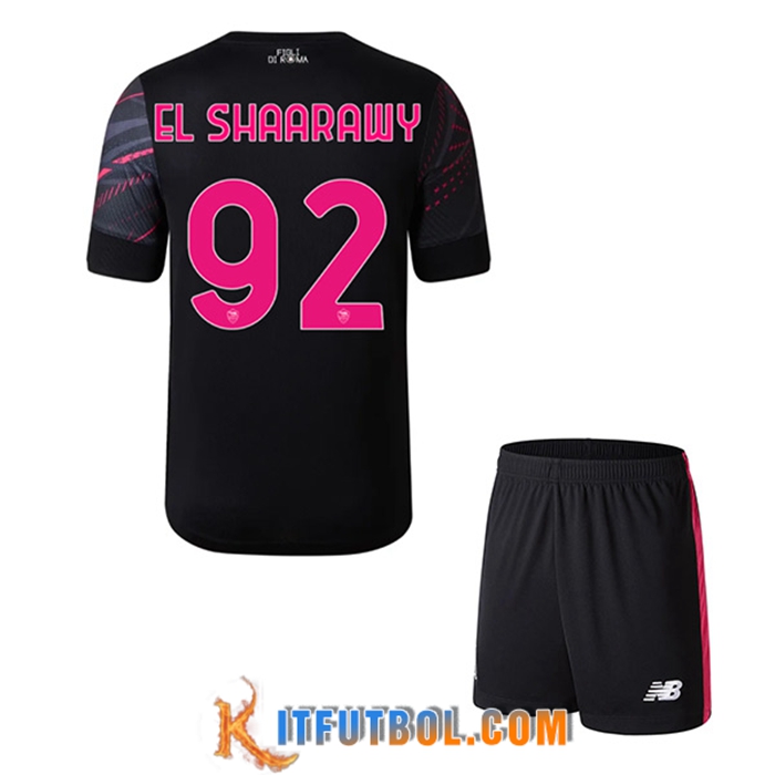 Camisetas De Futbol AS Roma (EL SHAARAWY #92) Ninos Tercera 2022/2023
