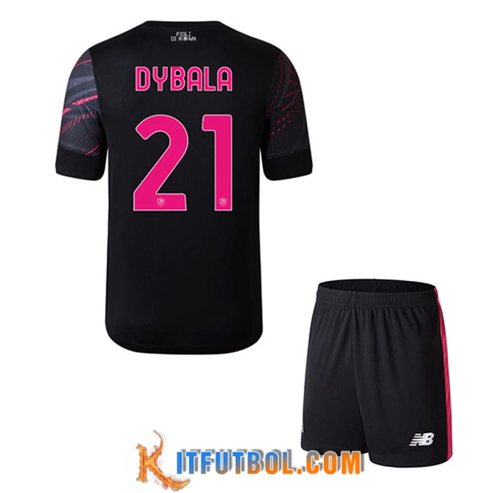 Camisetas De Futbol AS Roma (DYBALA #21) Ninos Tercera 2022/2023