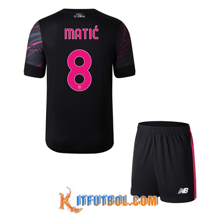 Camisetas De Futbol AS Roma (MATIĆ #8) Ninos Tercera 2022/2023