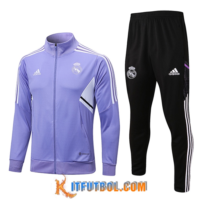 Chandal Equipos De Futbol - Chaqueta Real Madrid Violeta 2022/2023