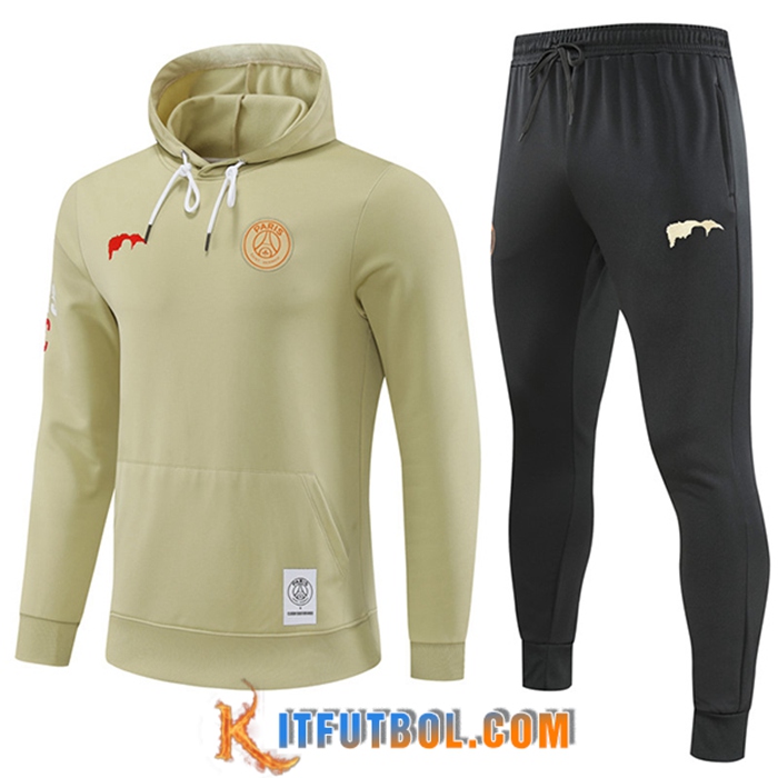 Chaqueta Con Capucha Chandal Rompevientos PSG Beige 2022/2023