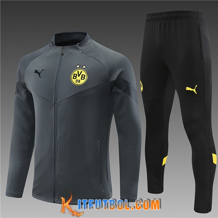 Chandal Equipos De Futbol - Chaqueta Dortmund Enfant Gris 2022/2023