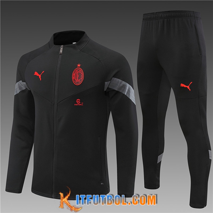 Chandal Equipos De Futbol - Chaqueta AC Milan Enfant Negro 2022/2023