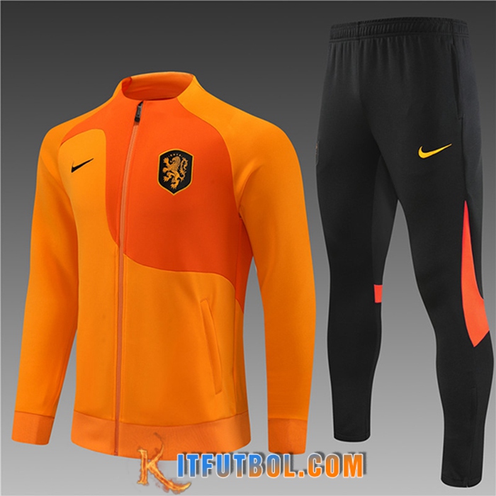 Chandal Equipos De Futbol - Chaqueta Países Bajos Enfant Naranja 2022/2023