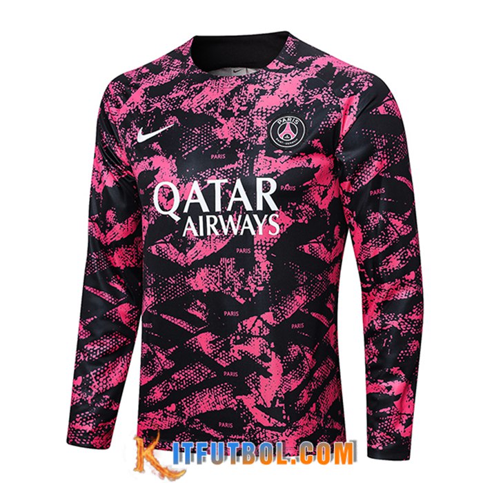 Sudadera De Entrenamiento PSG Negro/Rosa 2022/2023