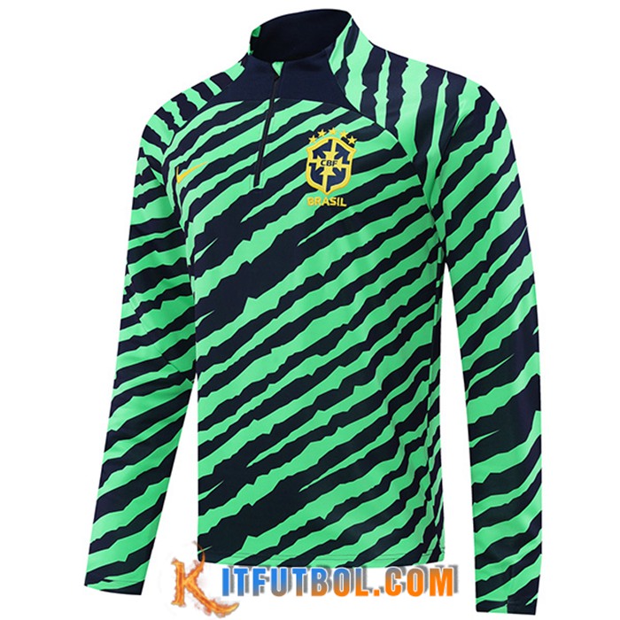Sudadera De Entrenamiento Brasil Verde/Negro 2022/2023