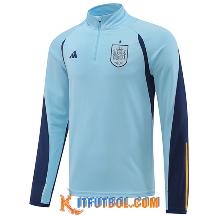 Sudadera De Entrenamiento España Azul Claro 2022/2023
