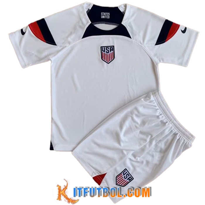 Nueva Camisetas De Futbol Estados Unidos Ninos Primera 2022/2023