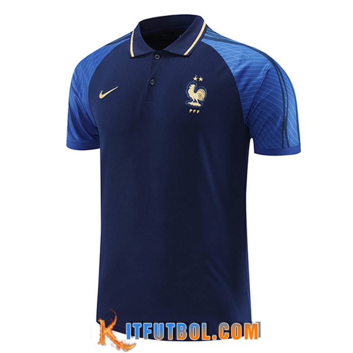Camiseta Polo Francia Azul Marine 2022/2023 -02
