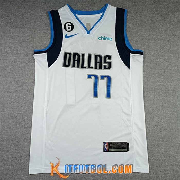 Camisetas Dallas Mavericks (DONCIC #77) 2022/23 Blanco
