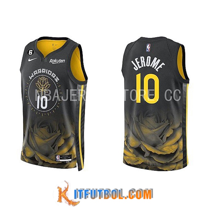 Camisetas Golden State Warriors (JEROME #10) 2022/23 Negro/Amarillo