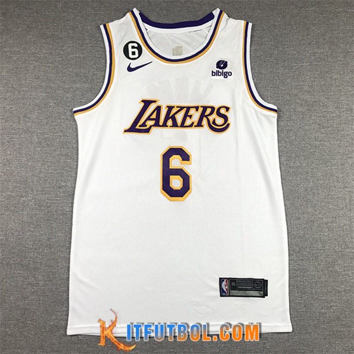 Camisetas Los Angeles Lakers (JAMES #6) 2022/23 Blanco
