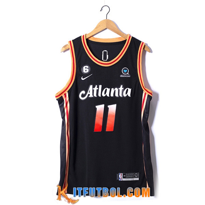 Camisetas Atlanta Hawks (YOUNG #11) 2022/23 Negro