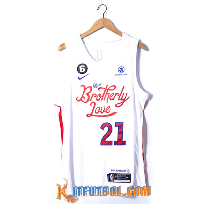 Camisetas Philadelphia 76ers (EMBID #21) 2022/23 Blanco