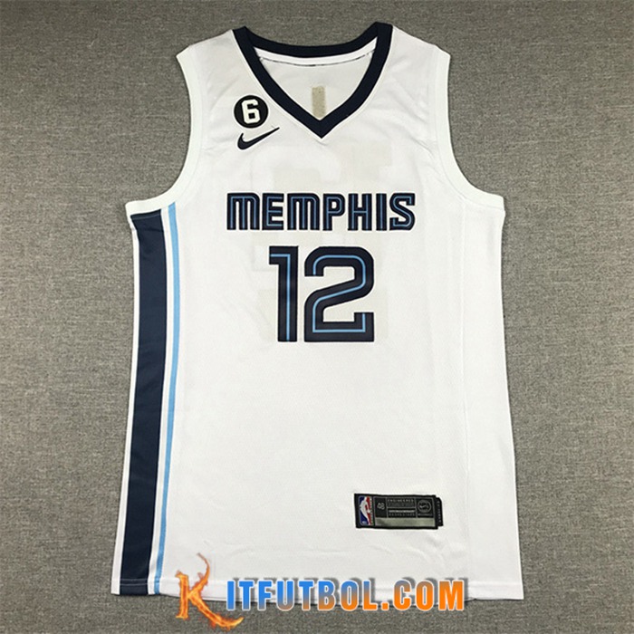 Camisetas Memphis Grizzlies (MORANT #12) 2022/23 Blanco