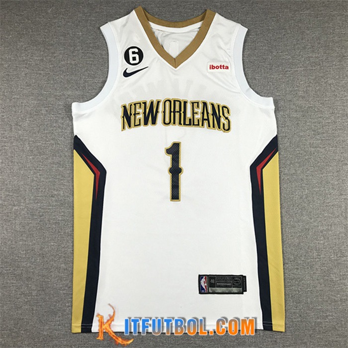 Camisetas New Orleans Pelicans (WILLIAMSON #1) 2022/23 Blanco