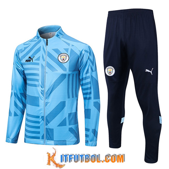Chandal Equipos De Futbol - Chaqueta Manchester City Azul Claro 2022/2023