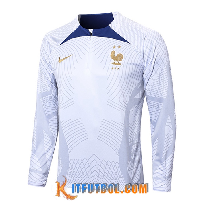 Sudadera De Entrenamiento Francia Blanco 2022/2023