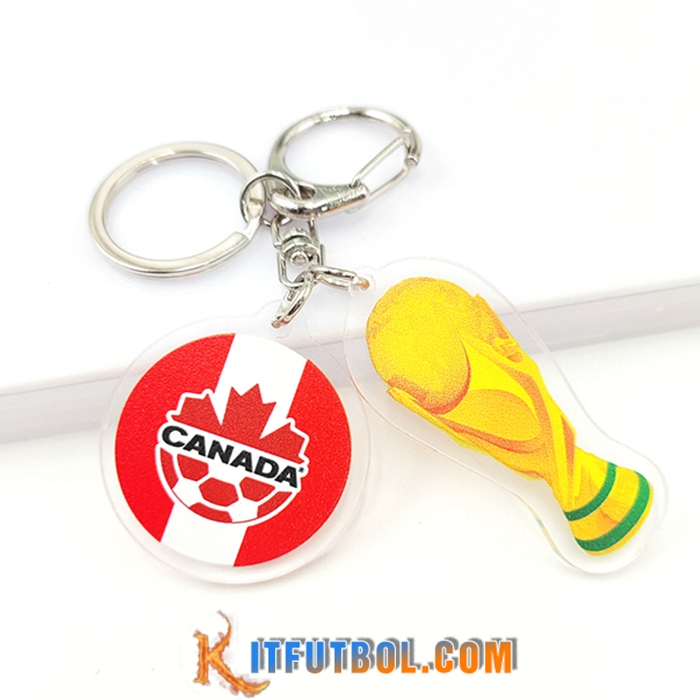 Nueva Titular de la clave Arrondir Copa Del Mundo 2022 + Canada Blanco/Rojo