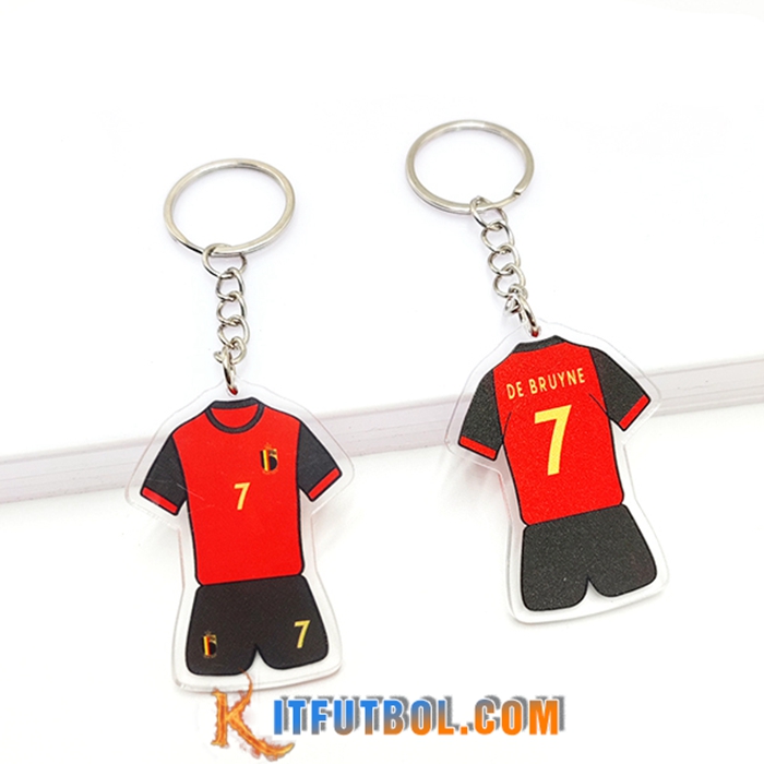 Nueva Titular de la clave Copa Del Mundo 2022 Bélgica (DE BRUYNE) Rojo/Negro