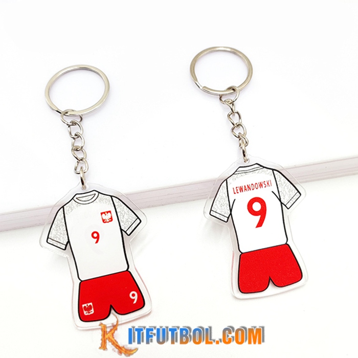 Nueva Titular de la clave Copa Del Mundo 2022 Polonia (LEWANDOWSKI) Rojo/Blanco