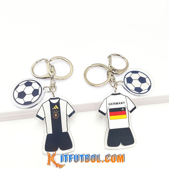 Nueva Titular de la clave futbol Copa Del Mundo 2022 Alemania Negro/Blanco