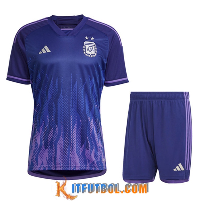 Camisetas De Futbol Argentina Ninos Segunda Copa Del Mundo 2022