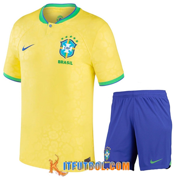 Camisetas De Futbol Brasil Ninos Primera Copa Del Mundo 2022
