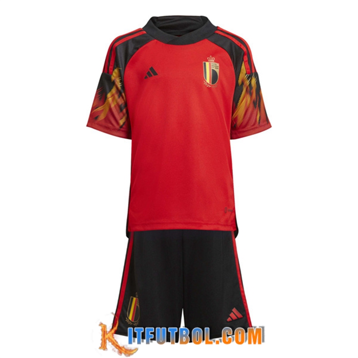 Camisetas De Futbol Bélgica Ninos Primera Copa Del Mundo 2022