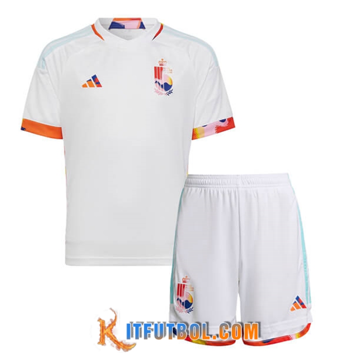 Camisetas De Futbol Bélgica Ninos Segunda Copa Del Mundo 2022