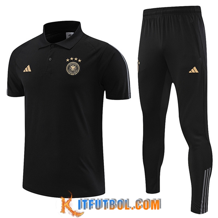 Camiseta Polo Alemania Negro 2022/2023